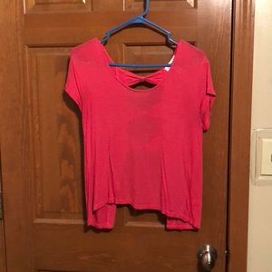 Pink, open back top